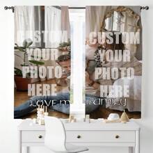 1 Stück personalisierter Vorhang, individualisierter Vorhang, individuelle Fotogardine, Geburtstagsgeschenk, personalisiertes Wohndekoration Geschenk