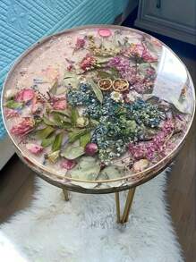 1 个 35.5 厘米硅胶铸造模具适用于大圆桌、树脂环氧河咖啡桌 DIY 水晶树脂镜面模具适用于家居装饰