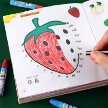1 Set Of 8pcs, 16 Pages/Book Number Tracing Coloring Books, Cartoon Drawing Painting Book For Kids Back To School,Back To School,School Supplies