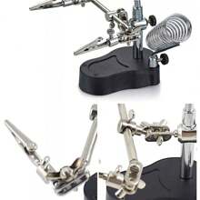 Lupa Con Led Pinza Base Para Cautín Reparacion Electrónicos - Negro - Ver 7