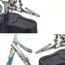 Lupa Con Led Pinza Base Para Cautín Reparacion Electrónicos - Negro - Ver 8