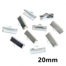 50pcs Cove Clasps Cord Ribbon Ends Caps String Ribbon Leather Clip DIY Jewelry Making Supplies For Necklace Bracelet Connector Findings