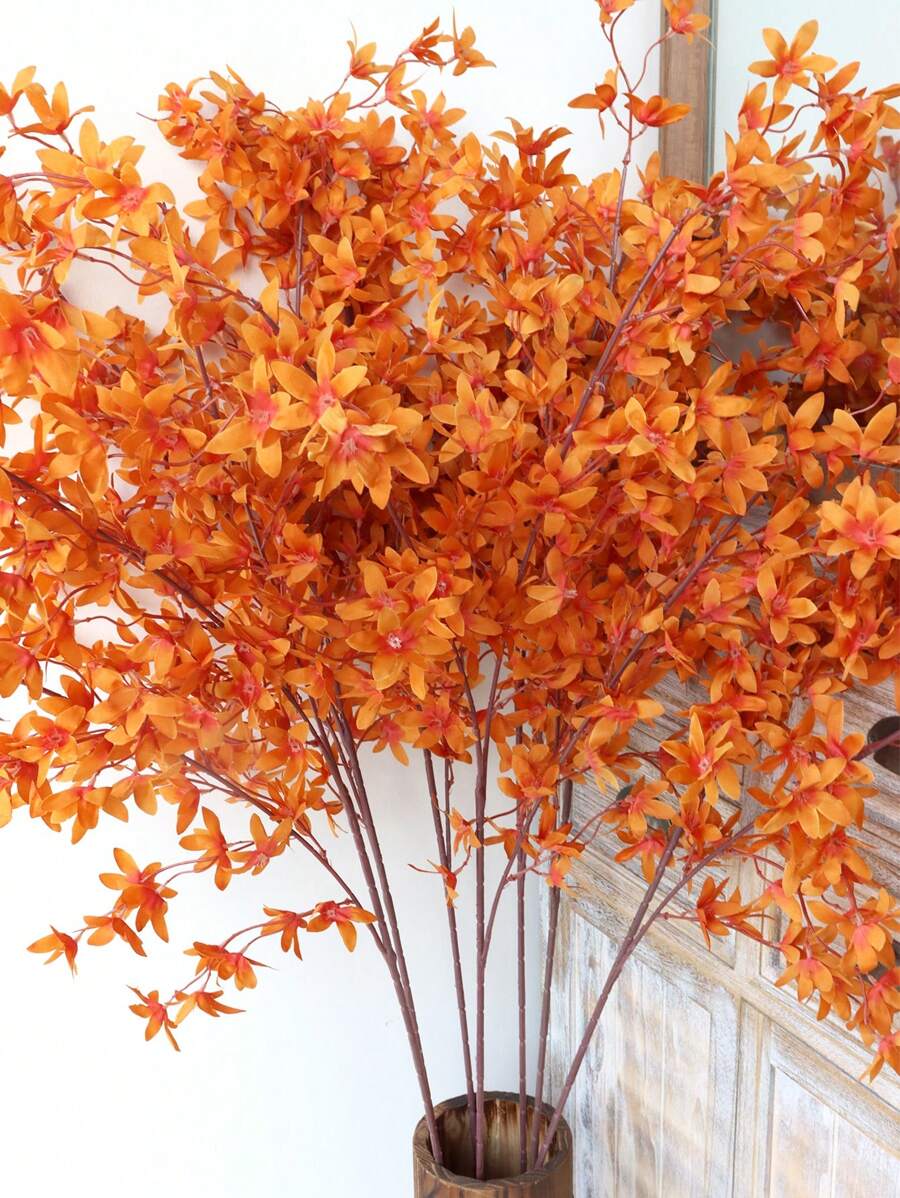 1pc 47.24inch Silk Cloth Artificial Phalaenopsis Orchid Plant, Simple Minimalist Long Stem Orchid For Weddings, Parties, Home Decor, Table Decoration, Centerpieces, Artificial Flowers, Plastic Flowers - Red - View 1