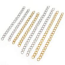 20条4x3毫米 50/70毫米长不锈钢项链延长链尾链手链延长链，适用于DIY珠宝制作 - tail chains - 查看 1