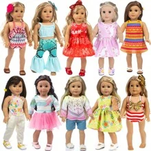 16-18 Inch Reborn Doll Simulation Doll 10 Pieces Clothes Set DIY Children's Play House Toy Accessories Universal 43CM Doll (Doll Not Included) Best Gift For Baby On Christmas Halloween! - Bộ đồ 10 mảnh 18" - Xem 1
