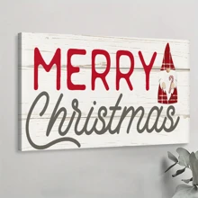 1Pc Framed Canvas Wall Art Poster Christmas Winter Canvas Wall Art With  Frames Art Works Christmas Poster Prints Wall Pictures Decoration For Holiday Living Room Bedroom Bathroom