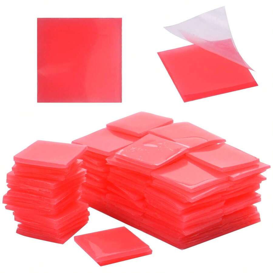 10 件 DIY 绘画胶粘土，2.5*2.5CM 钻石画胶水，适用于手工钻石画，胶粘土钻石画配件和工具钻石艺术蜡 - 紅色 - 查看 1