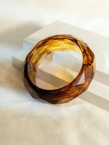 1pc Vintage Fashion Elegant Chic Thick Transparent Resin Bracelet, Suitable For Women For Travel, Holiday, Date, Shopping, Party, Daily Wear - Bracelet - View 4
