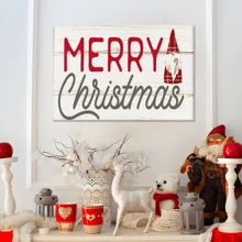 1Pc Framed Canvas Wall Art Poster Christmas Winter Canvas Wall Art With  Frames Art Works Christmas Poster Prints Wall Pictures Decoration For Holiday Living Room Bedroom Bathroom