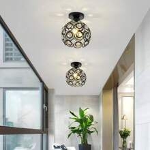 1pc Nordic Style Iron Ceiling Lamp For Balcony, Stairway, Corridor, Bar - Excludes Light Bulb - 1 Iron Ceiling Lamp - View 4
