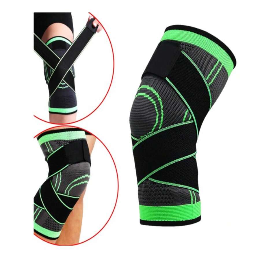 Rodillera ajustable de compresión para alivio del dolor, protección deportiva 9643SPP-Local-Pro-BR, bolsa, organizador, almacenamiento - Negro - Ver 1