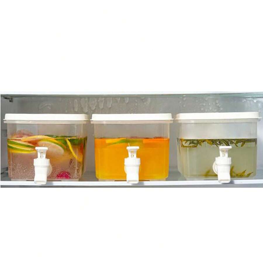 [Picnic Essential]1pc 3L Clear Water Dispenser With Faucet, Summer Cold