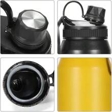 1pc Simple Large Capacity Stainless Steel Insulated Water Bottle Outdoor Hiking Sports Portable Straight Design Water Cup Customized