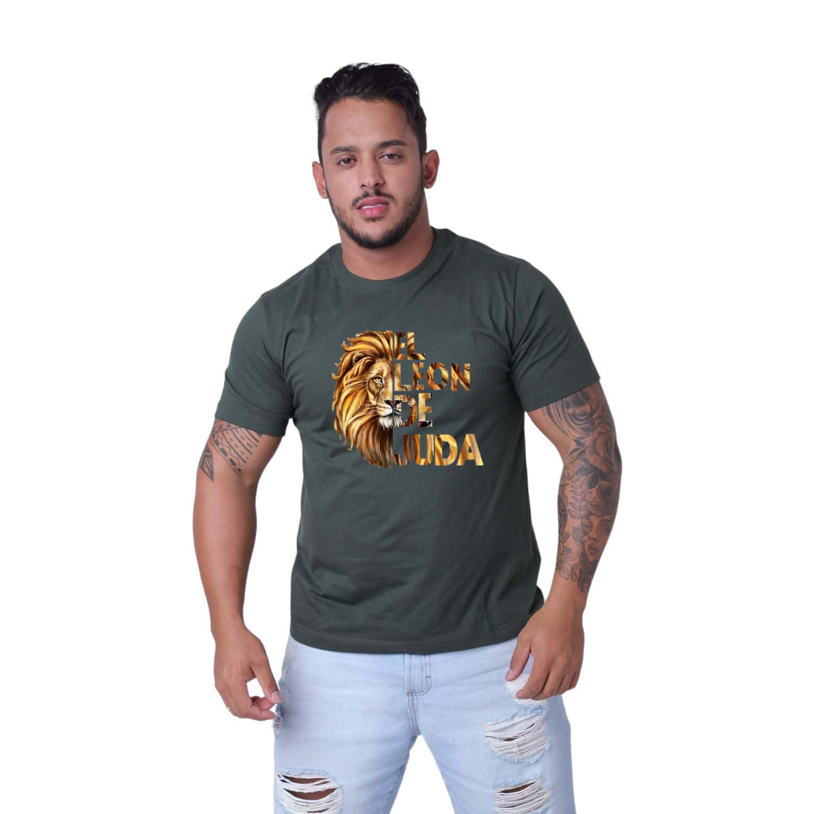 Camiseta Masculina Leão De Juda Selva Ótima Referencia Casual