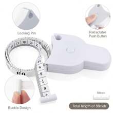 3 Stücke Maßband für den Körper, 150cm weißes einziehbares Maßband und tragbares Design für Nähen, Schneider, Taillen- und Körpermessung, Fitness-Zubehör, Sport, Fitnessstudio, Heimübungen, Sportaccessoires, Fitnessstudio-Accessoires, CrossFit-Accessoires