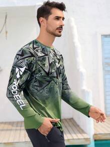 RODEEL 男友风格男士迷彩衬衫速干吸湿排汗长袖防晒衣适合钓鱼户外活动 - 綠色 - 查看 6