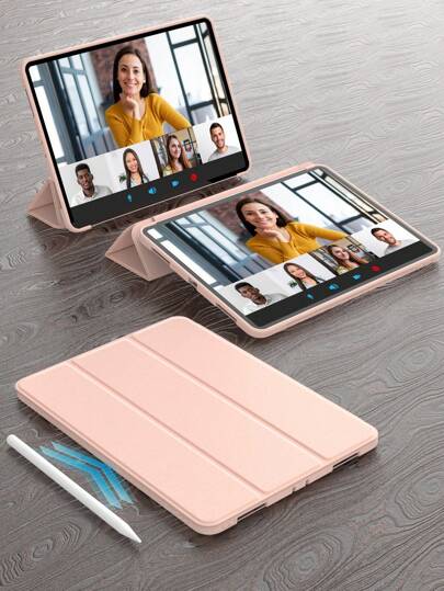 Apple 1pc Tablet Protective Case Compatible With Ipad Soft Anti-Fall Protection, Ultra-Thin/Smart Stand/Auto-Wake Compatible With Ipad 9.7/10.2/10.9/11/12.9, 10th Gen, Air 11, Air4/5/6