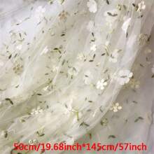 1 件 3D 刺绣网眼面料，公主蕾丝花卉刺绣服装面料，适用于 DIY 连衣裙，57 英寸宽 x 19.6/39.4/118/197 英寸长，80gsm - 多色 - 查看 21