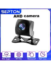 1 件 SEPTON 防水汽车后视摄像头 AHD 倒车摄像头 170 度广角夜间版车载摄像头 - 黑色 - 查看 10