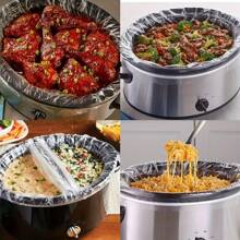 Forro Premium para Panela de Cozimento Lento - Sacos Impermeáveis Extra Espessos para Panela de Pressão - Ideal para Panelas de 3QT a 8QT, Fácil Limpeza para Cozinheiros Ocupados, Acessórios, Eletrodomésticos, Utensílios, Ferramentas, Cozinha de Natal