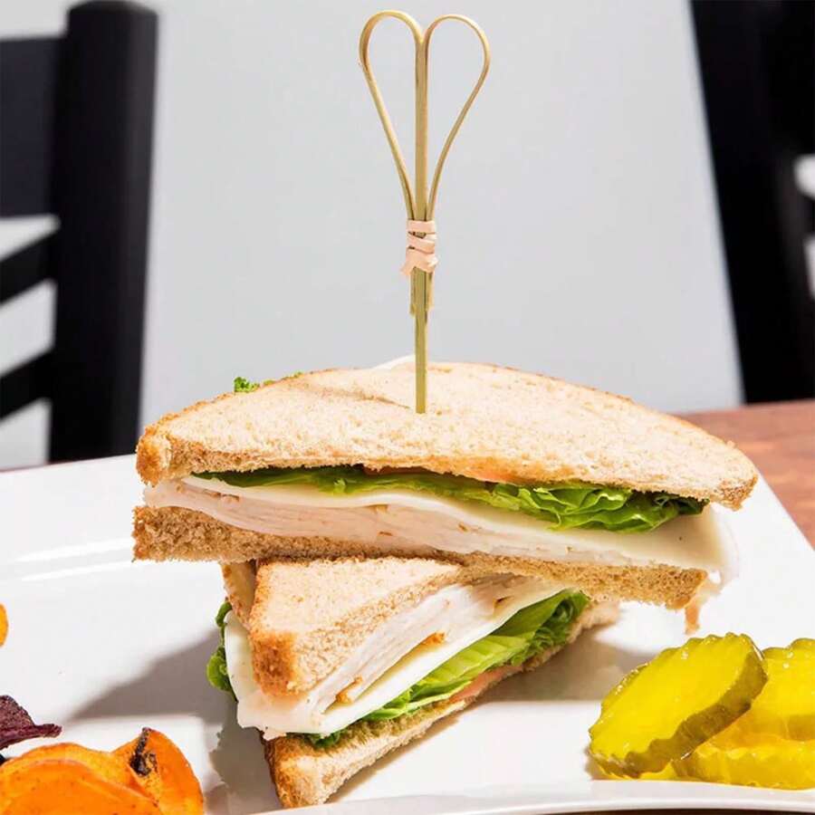 Que xiên trái cây bằng tre, xiên cocktail, nĩa khai vị tiệc cưới, đồ dùng dùng một lần - Nhiều màu - Xem 1