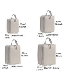 Set de 4 cubos de embalaje para viajes, organizadores de equipaje con compresión, bolsas de almacenamiento para artículos de tocador, maquillaje y cosméticos, para ropa y zapatos