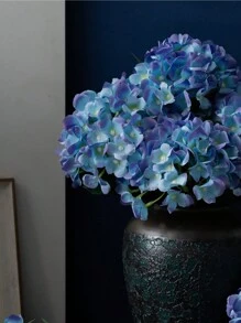 MEHELANY 1Pc Violet Blue Artificial Hydrangea Real-Looking Silk Hydrangea Flower Arrangements High Quality Fake Floral Brunch For DIY Wedding Bouquet Party Home Living Room Kitchen Garden Hotel Office,DIY Halloween Christmas Thanksgiving Supply, Fall Home Garden Party Decor,DIY Arch Wreath Decorations, For Girls Gift