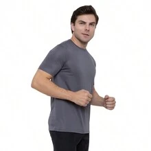 Kit 3 Men's Dry Fit Premium Anti-Sweat Sports T-Shirts - 灰色 - 查看 6