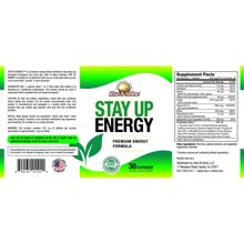 Stay Up Energy Supplement | Fast-Acting Energy Boost For Sustained Energy, Alertness And Focus | With Caffeine, Vitamin B-12, Rhodiola Rosea Root, Panax Ginseng, Maca Root, Taurine, And More | Rise-N-Shine - 其他 - 查看 3