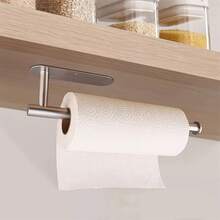 1pc Paper Towel Holder, Creative Perforation-Free Paper Towel Holder, Wall Mounted Paper Towel Holder For Home, Suitable For Kitchen And Bathroom, Can Hold Rolls Of Paper - Multicolor - View 5
