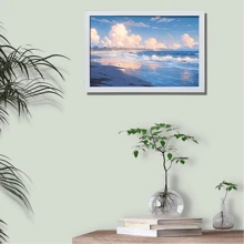 Customized Picture Frame,Horizontal Picture Hanging Picture,Black/Wooden/White Frame Available,Vibrant Painting Posters And Prints For Living Room And Bedroom Decoration, Ready To Hang With Boardwalk Signs, Ideal Holiday Gifts For Family Members,Suitable For Hanging In Living Room, Bedroom, Kitchen, Office, Hotel, Restaurant And Bar