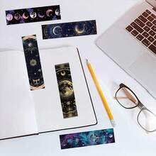 30 piezas/paquete Marcapáginas con tema de planeta universo y luna - 30 estilos surtidos de marcadores de página para manualidades DIY, lectura y scrapbooking - regalo perfecto para amantes de los libros, estudiantes y maestros - Multicolor - Ver 5