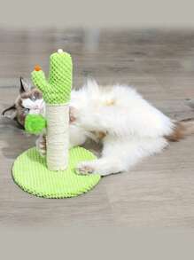Juguete De Gato Arbol Trepador Rascador Para Cactus Almohadilla Para Rascar De Gato - Verde - Ver 1