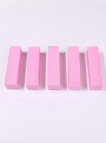 klimonla 5pcs Nail File, Pink Sponge Tofu Block Nail Tool, High Elasticity, Four Sided Polishing, Polishing, Filing, Nail Filing Tool - Pink - View 8