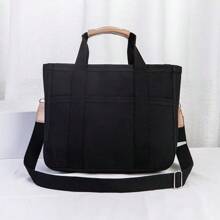 1 peça Bolsa da Mamãe na Moda, Bolsa de Ombro de Lona de Grande Capacidade, Bolsa Transversal para Fraldas para Itens Essenciais do Bebê