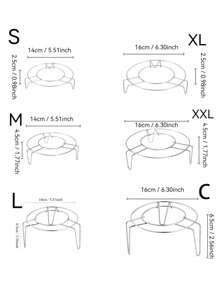 1pc Stainless Steel Steamer, Modernist Round Steaming Stand For Kitchen