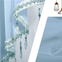 1pc Solid Color Triangle Shape Short Curtain, Rod Pocket Window Short Curtain, Half Window Curtain For Cafe Bar Kitchen Bedroom Decor - Grey - View 5