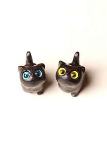 Affascinante figurina di gattino in legno - decorazione per la casa in legno lavorato a mano, idea regalo perfetta Figurina di gatto Accessori per gatti