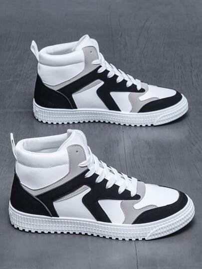 男士时尚休闲运动鞋滑板鞋防滑学生运动鞋高帮透气防滑