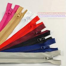 10 chiếc khóa kéo nhựa nylon nhiều màu 5, khóa kéo trượt đơn tự khóa, nhiều kích cỡ, trượt êm, phụ kiện may cho túi, đệm và túi xách - 10 chiếc màu đen - Xem 3