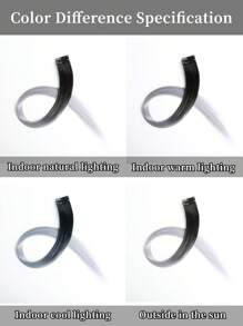 5片装黑灰混色夹式接发，20英寸长直发，合成材质，适合万圣节装扮、时尚派对、圣诞节、新年等场合，可作为女士礼物，也适用于圣诞节、新年狂欢节、音乐节（黑灰混色） - 彩色 - 查看 7