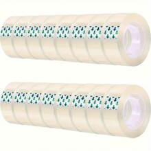 6 piezas/10 piezas Paquete de cinta adhesiva transparente pequeña para útiles escolares, manualidades y oficina, 18mm de ancho - Multicolor - Ver 1