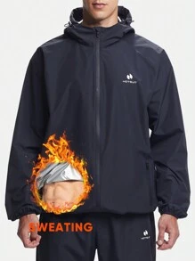 HOTSUIT Sauna Jacket For Boyfriend Style Men Weight Loss Sweat Suit Boxing Workout Exercise Sweat Sauna Jacket - Black - View 9