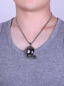 suteyi 1 Football Pendant Necklace, Fashionable Retro Titanium Steel Boy Necklace, A Gift For Football Enthusiasts