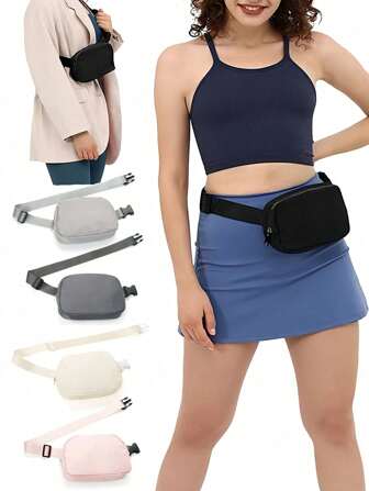 1pc Waterproof Casual Unisex Waist Bag/Fanny Pack, Multifunctional Crossbody Bag For Glasses, Phone, Key, Wallet