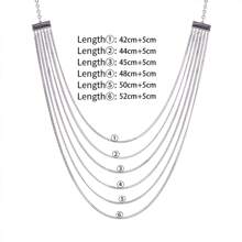 1pc Fashionable Tassels Layered Chain Personalized Hip-Hop Necklace, Women's Banquet Gift - Layered Necklace - View 5