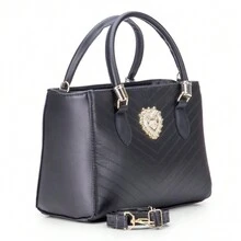 Gaby Show Women's Embroidered V Metal Heart Crossbody And Shoulder Bag - 黑色 - 查看 2