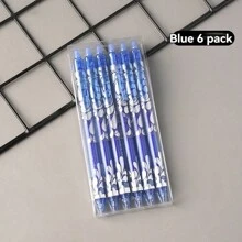 12 支装多色圆珠笔套装带橡皮擦，可擦除伸缩，替换芯，0.5 毫米超细笔尖，实用圆珠笔套装，圣诞节文具礼物，酷炫笔，返校