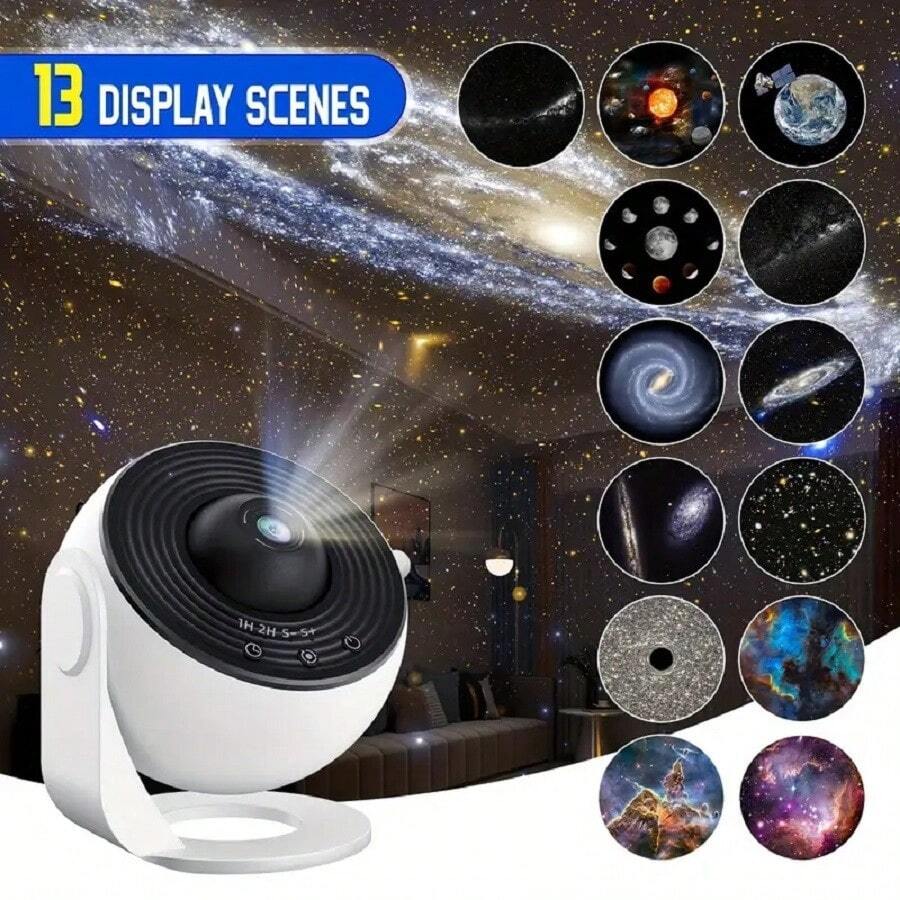 13 In 1 Galaxy Star Projector Night Light , Realistic Starry Sky