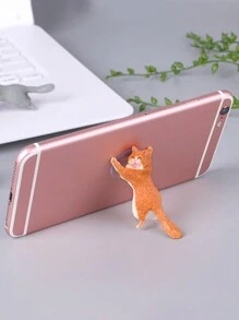 3 件套便携式通用可爱猫咪吸盘手机支架 - 彩色 - 查看 2